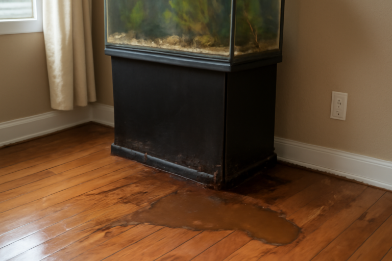 Aquarium Leak Water Removal