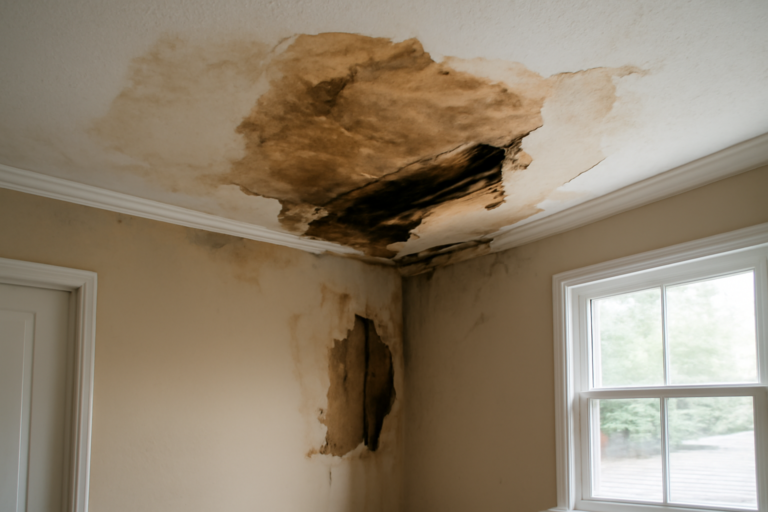 Ceiling Drywall Water Damage Restoration
