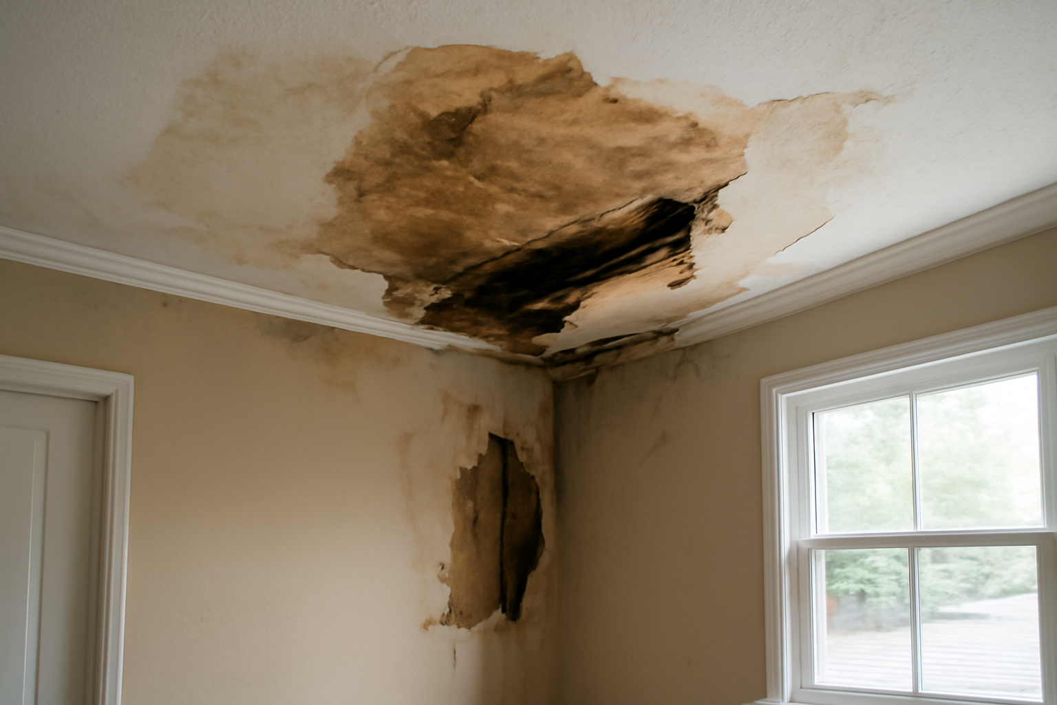 Ceiling Drywall Water Damage Restoration in Cottonwood Heights, UT