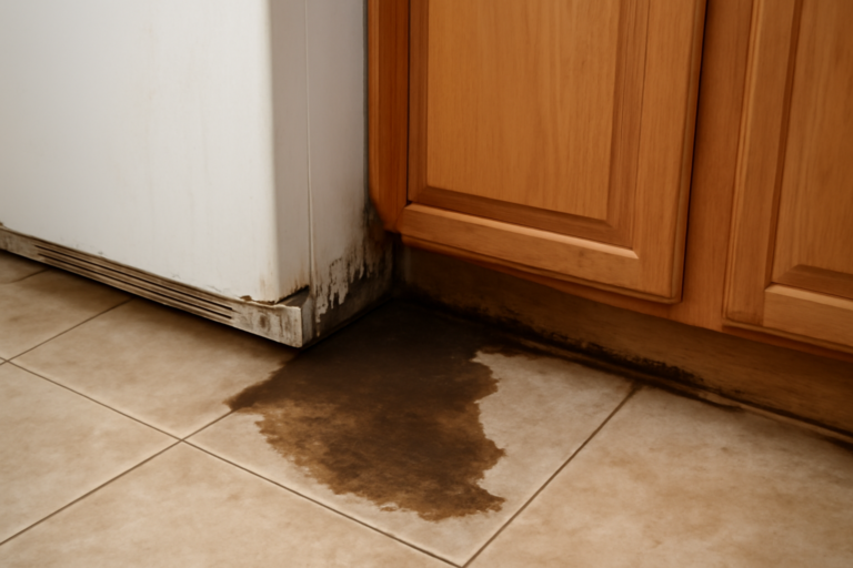 Ice Maker Line Leak Water Removal